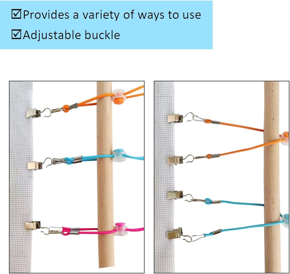 24Pcs Cross Stitch Side Clips, Cross-Stitch Fabric Holders, High Elasticity Embroidery Clamp, Adjustable Fastening Clip, XL240322 image number 4