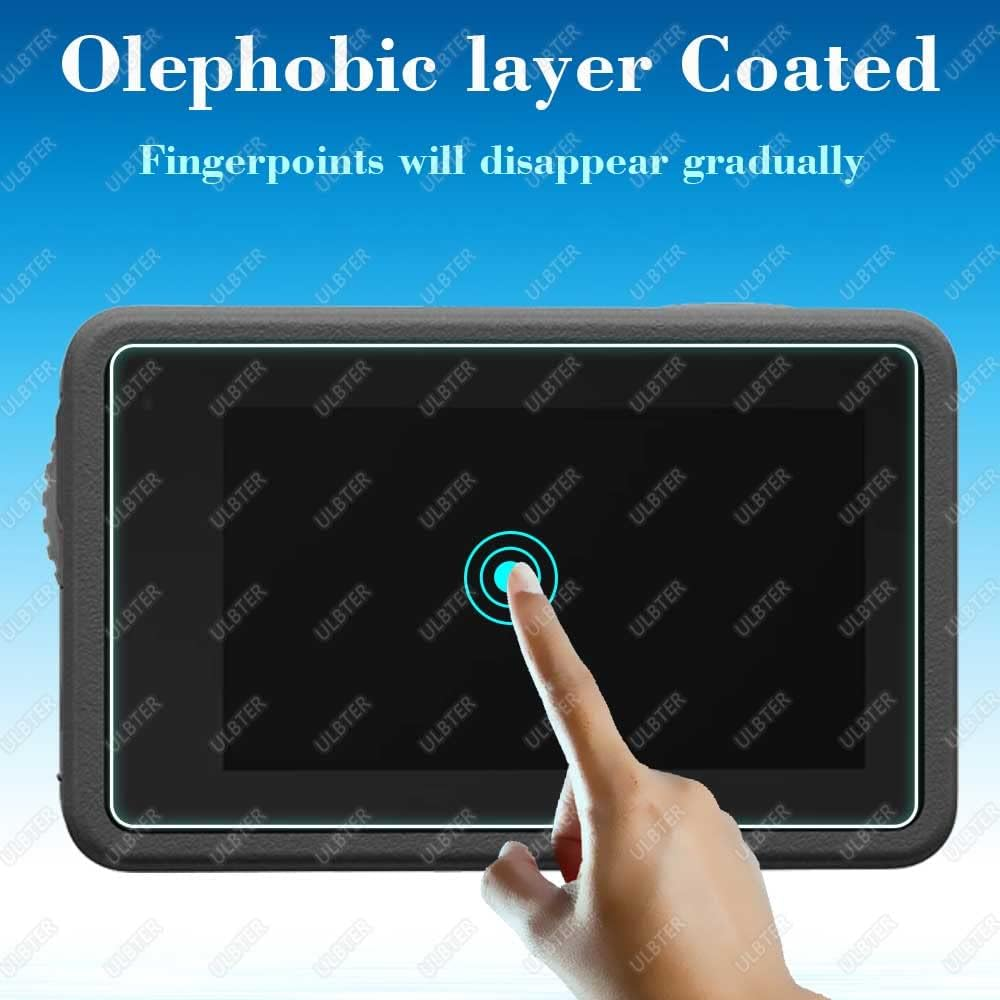 ULBTER Screen Protector for DJI OSMO Action 4 Camera + Silicone Lens Cap Cover, 0.3Mm 9H Hardness Tempered Glass Protector, Anti-Scrach Anti-Fingerprint Anti-Bubble [2+6 Pieces] image number 2