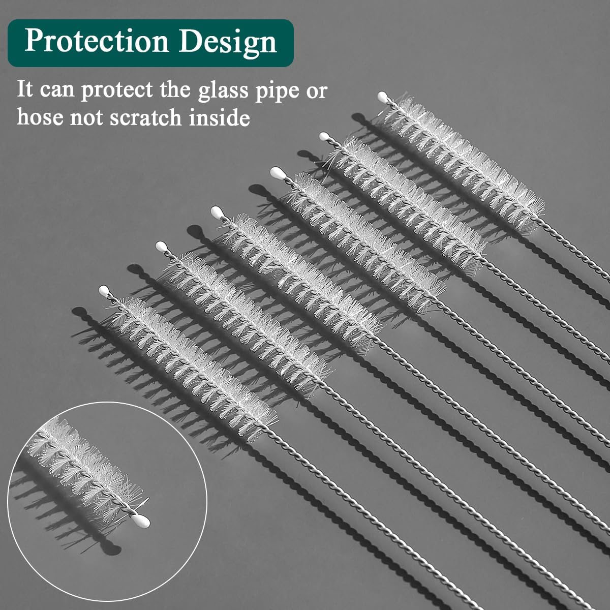 Berglander Straw Cleaner Brush Pack of 6, Small Bottle Brush, Straw Brushes for Cleaning Straws. image number 6