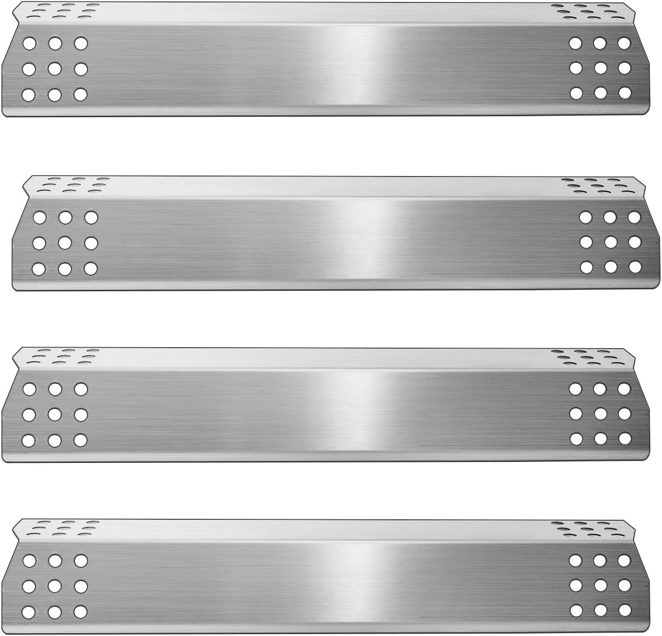Kalomo 15 1/8 X 3 1/4&rdquo;Grill Heat Plates Parts for Master Forge 1010048 Models, Heat Shield Burner Cover Flame Tamer, Stainless Steel Gas Grill Heat Tent BBQ Gas Replacement Parts, Set of 4 image number 3