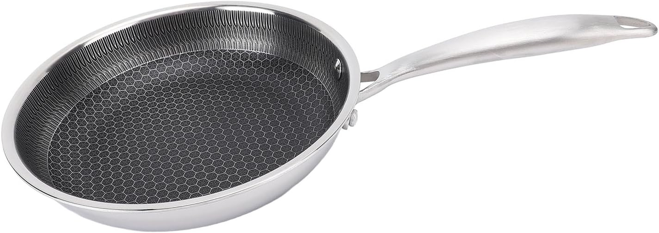 Nonstick Stainless Steel Frying Pan - Honeycomb Skillet, Induction & Gas Compatible, Dishwasher Safe, 316 SUS, 2.2Cm Thick (30Cm) image number 1