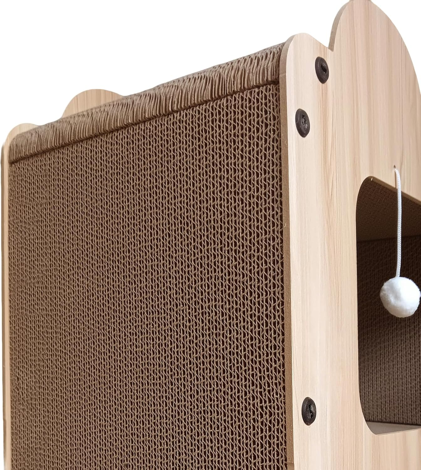 DLZMY 2-Stage Cat Scratching Board with Lounger, 56.5X30X51Cm Cat Scratcher for Rest, Play & Climbing, Durable Corrugated Paper Pet Furniture for Indoor Cats image number 4