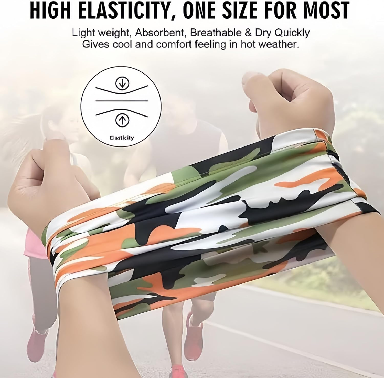 YBVABE Neck Gaiter, Multifunction Headwear Bandana Face Masks, Elastic Ice Silk Outdoor Tube Scarf, UV Resistance Cooling Breathable Face Cover Scarf for Men Women Sports - Cycling Hiking Fishing image number 5