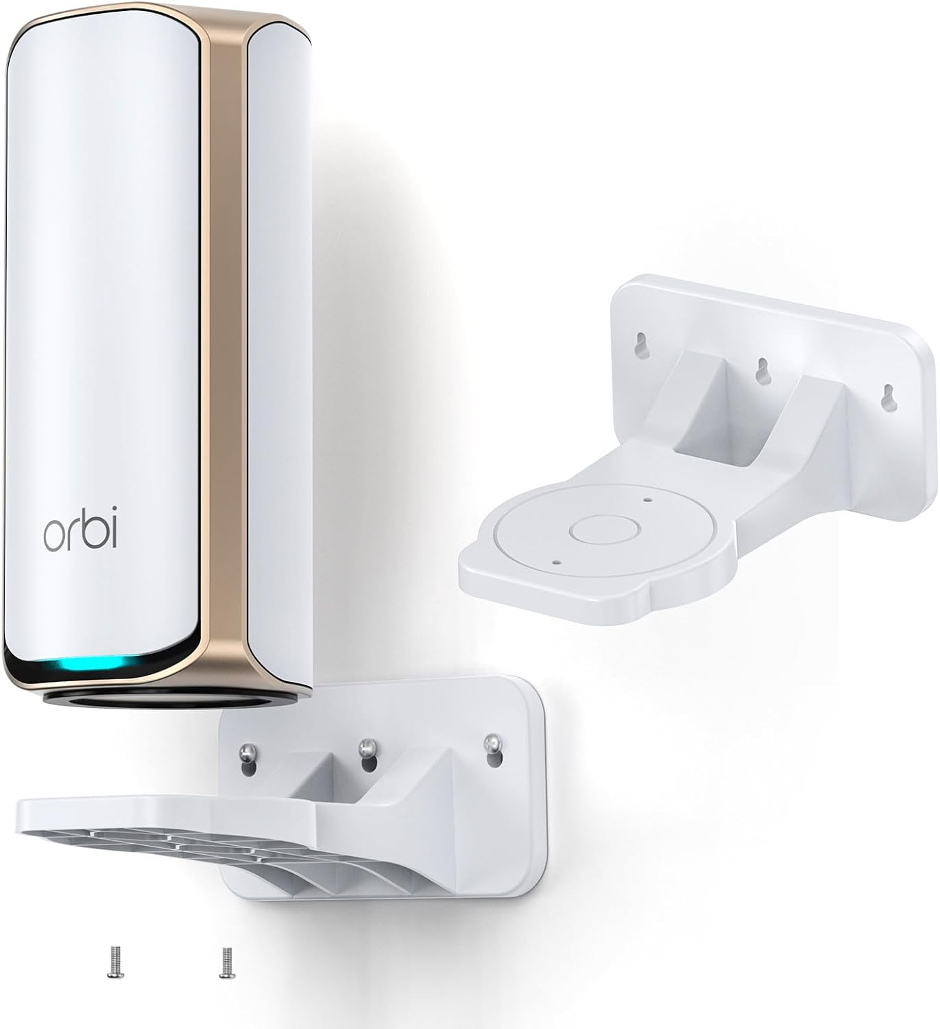 EDUP Wall Mount Kit for Orbi 970 770 870 Wifi 7 Mesh Systems and Netgear Nighthawk Wifi 7 Router (RS100 RS200 RS300 RS500 RS600 RS700S), Enhance Signal Coverage -White (Pack of 2)