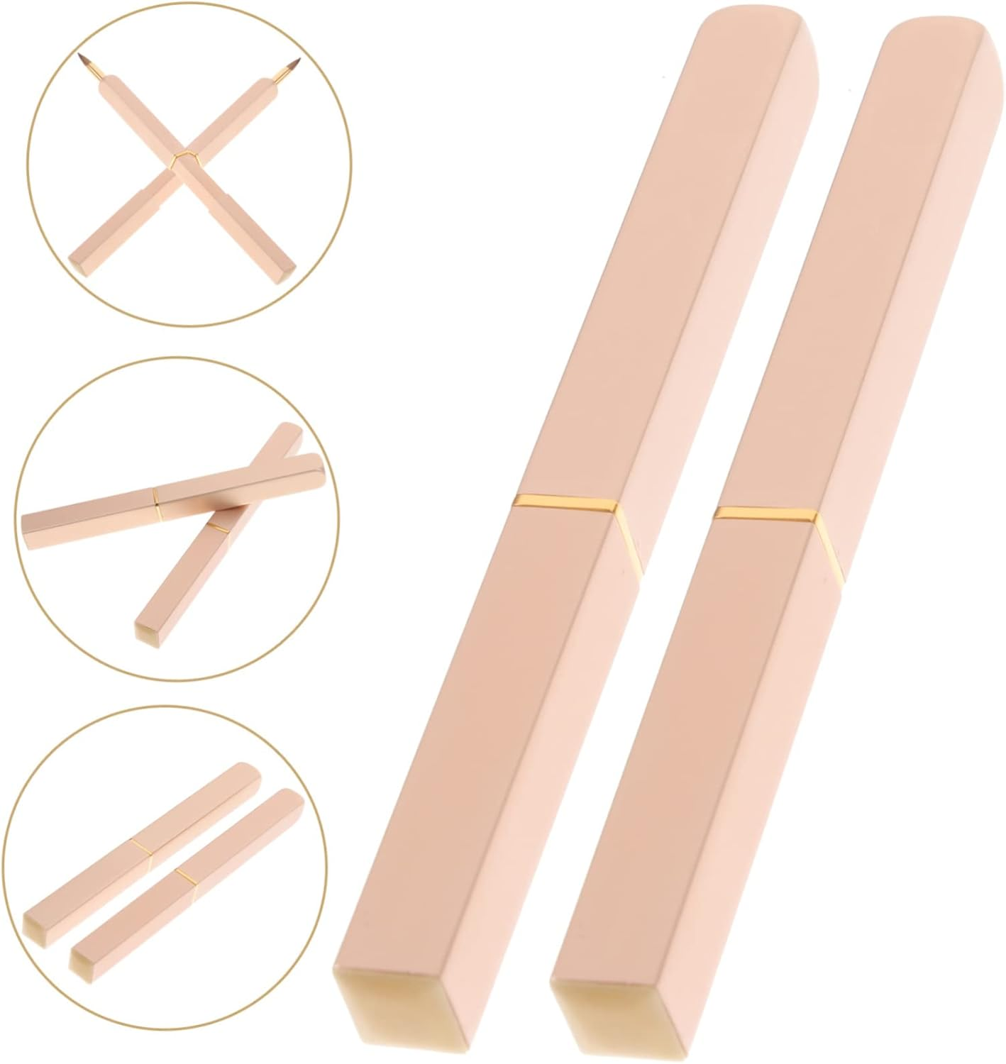 Ipetboom 2Pcs Telescopic Lip Brush Retractable Nylon Lipstick Applicator Makeup Tool for Lip Brushes for Travel and Everyday Use image number 1