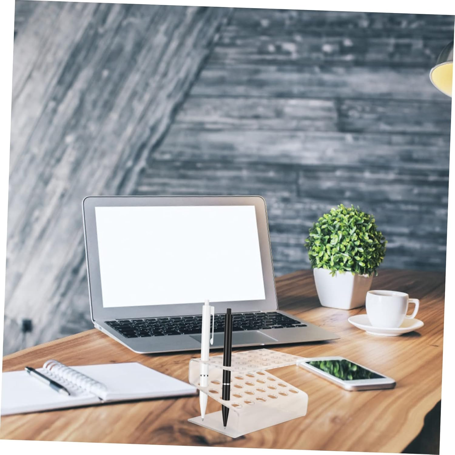 HOMOBABE Clear Acrylic Pen Storage Holder with Desk Stand Organizer for Pencil Display Stylish Multipurpose Pen Cup for Home Office and School Accessories image number 5