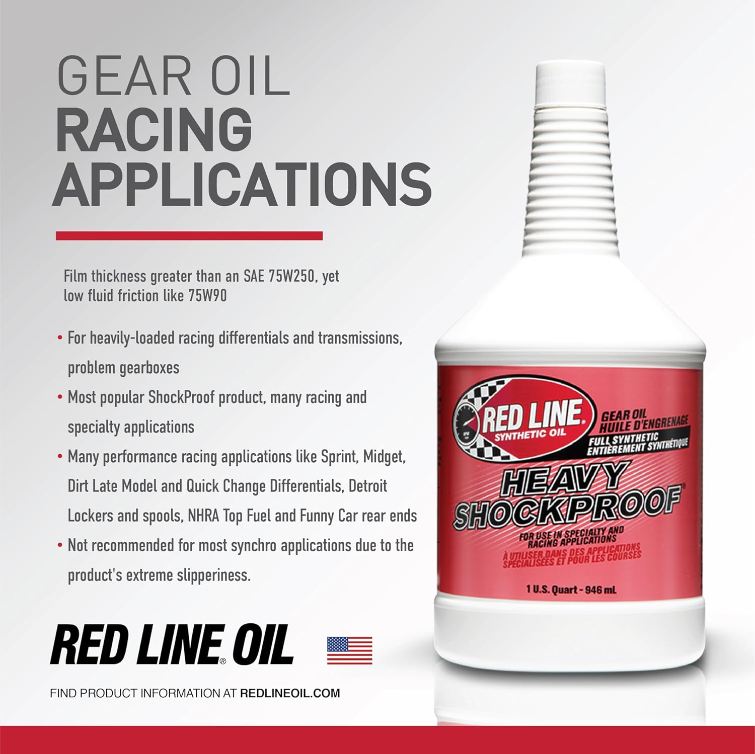 Red Line 58205 Heavy Shockproof Gear Oil - 1 Gallon