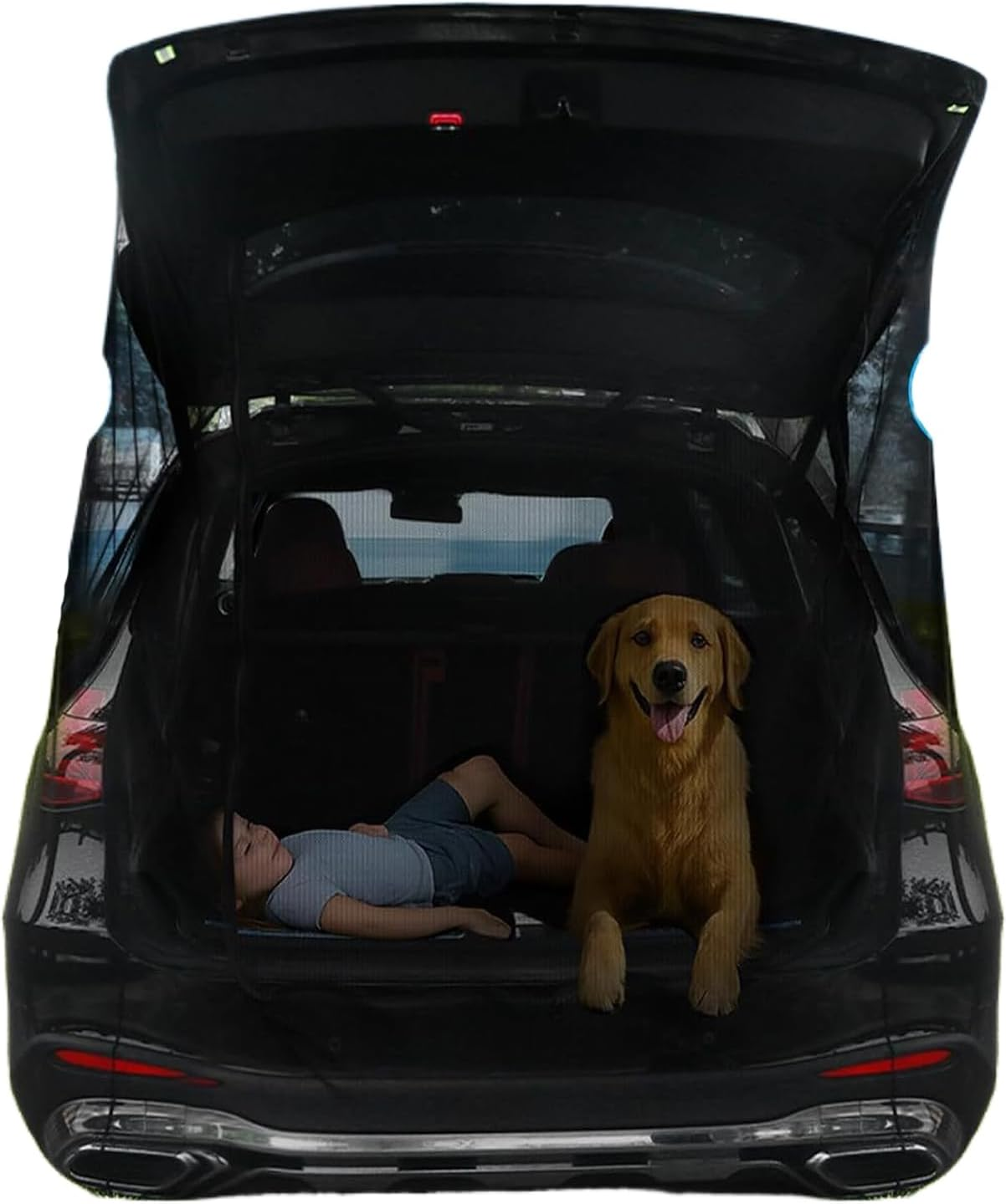 Tent Tailgate Shelter - Car Awning Camping Sun Shelter | Car Awning Tent | Anti-Gnat Mesh Cover Ventilation for Tailgate Setups Toilet Privacy for Beach Roadside RV Truck Bed Long Travel