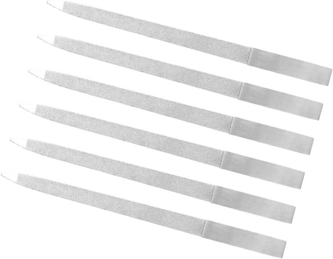 GLEAVI 6Pcs Stainless Steel Nail Files Double Sided Carborundum for Fingernails and Toenails Manicure Tools for Smooth Finishing Travel-Friendly Design image number 2