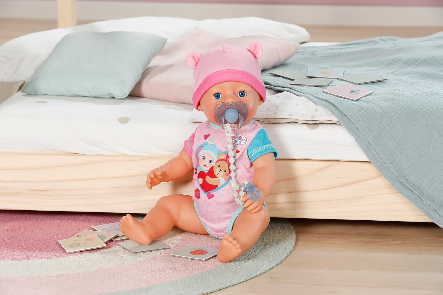 BABY Born Magic Pacifier with Clip for 43 Cm Dolls - 2 Assorted Pacifiers with Magic Function, Doll Accessories