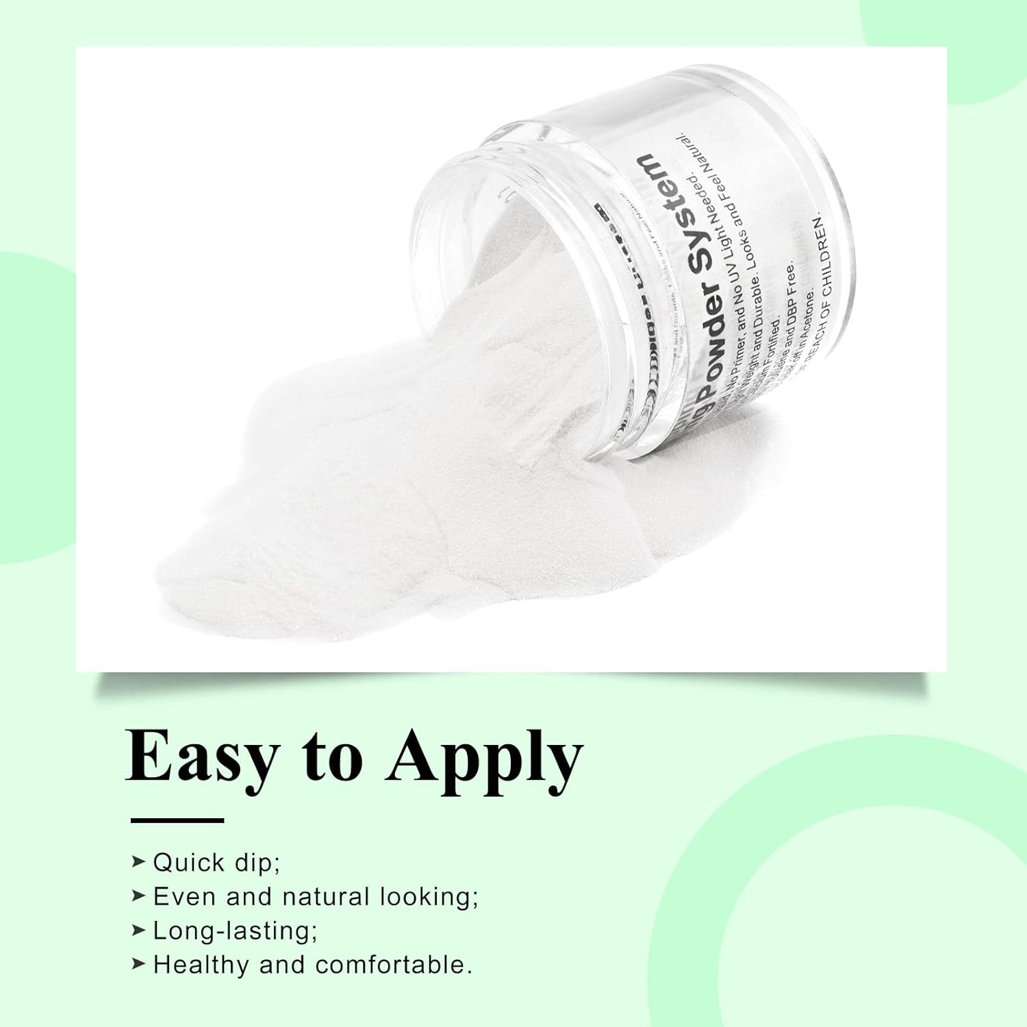 28 G/Box Fine Diving Powder French Manicure Foundation Colours Pink and White Diving Powder Nails, No UV LED Healing, 1 Ounce per Box, Clear image number 1