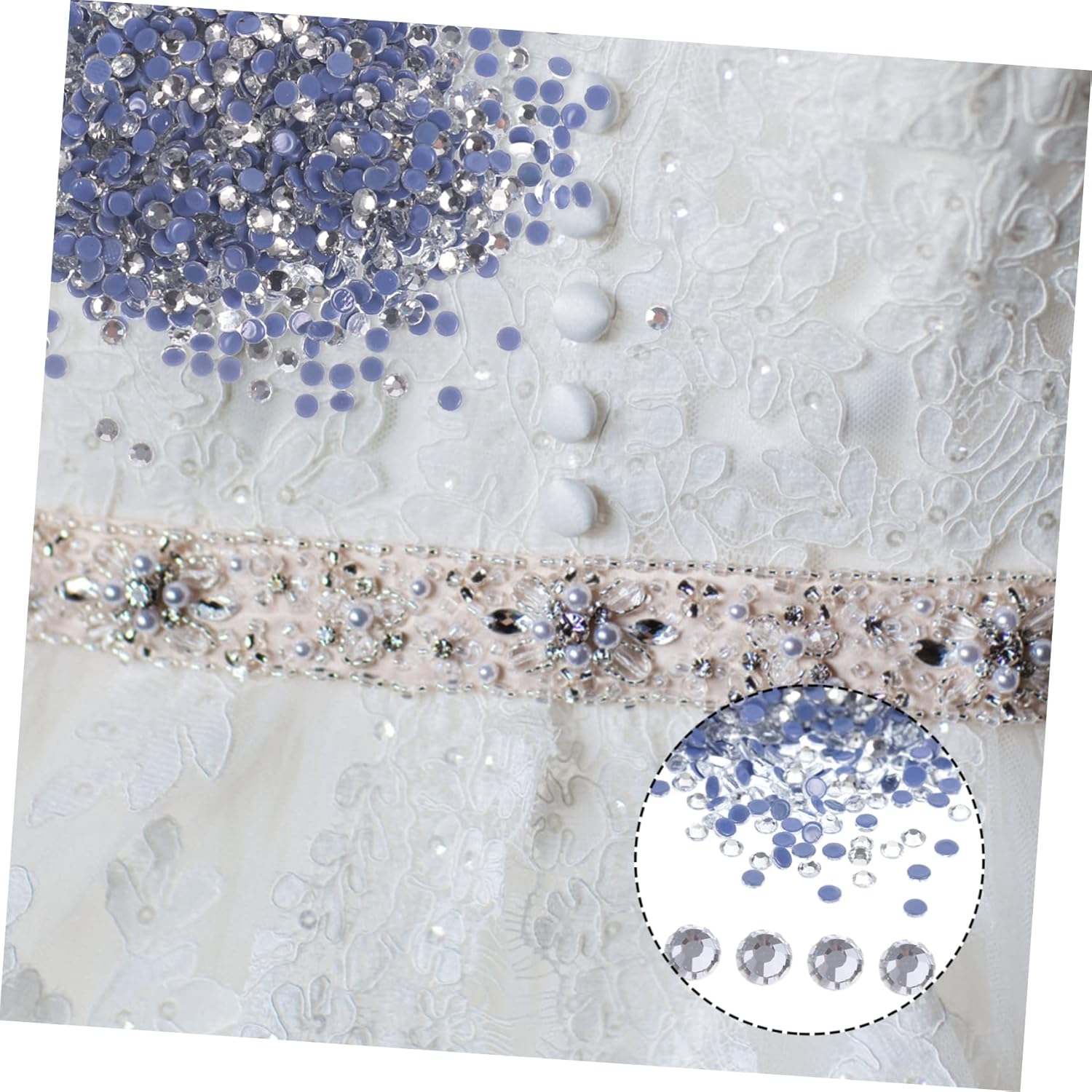 NOLITOY 2880Pcs Hot Melt Rhinestones for Crafts Flatback Glass Gems in Bulk for DIY Dress Embellishments and Crafting Projects - Assorted Color image number 2