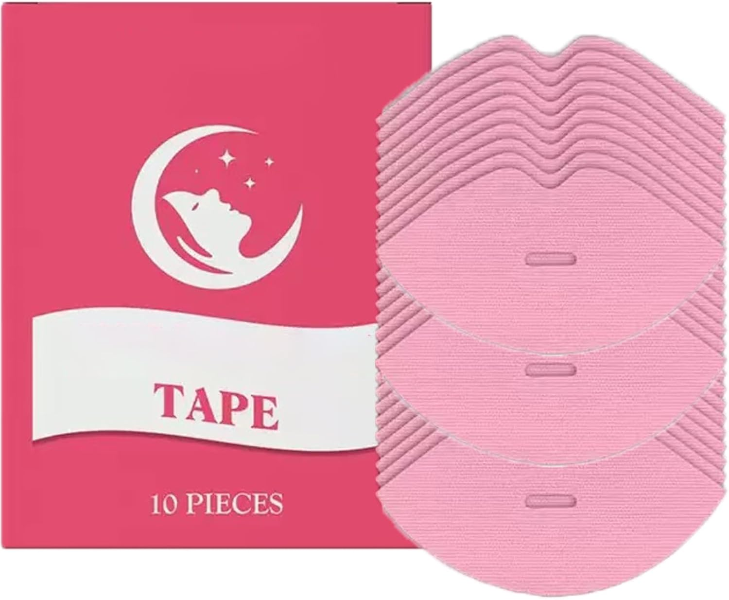 Beauty Sleep Mouth Band for Sleeping Women, Collagen Beauty Tapes, Soothes the Jaw Area, Breathable, Easy to Remove, Gentle and Comfortable, Suitable for All Skin Types (Pack of 10)