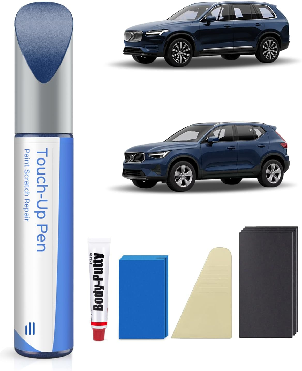 Crystal White Pearl Tricoat(707) Touch up Paint Repair Kit Compatible with Volvo - DIY Kit Exactly Matches Chips and Nicks