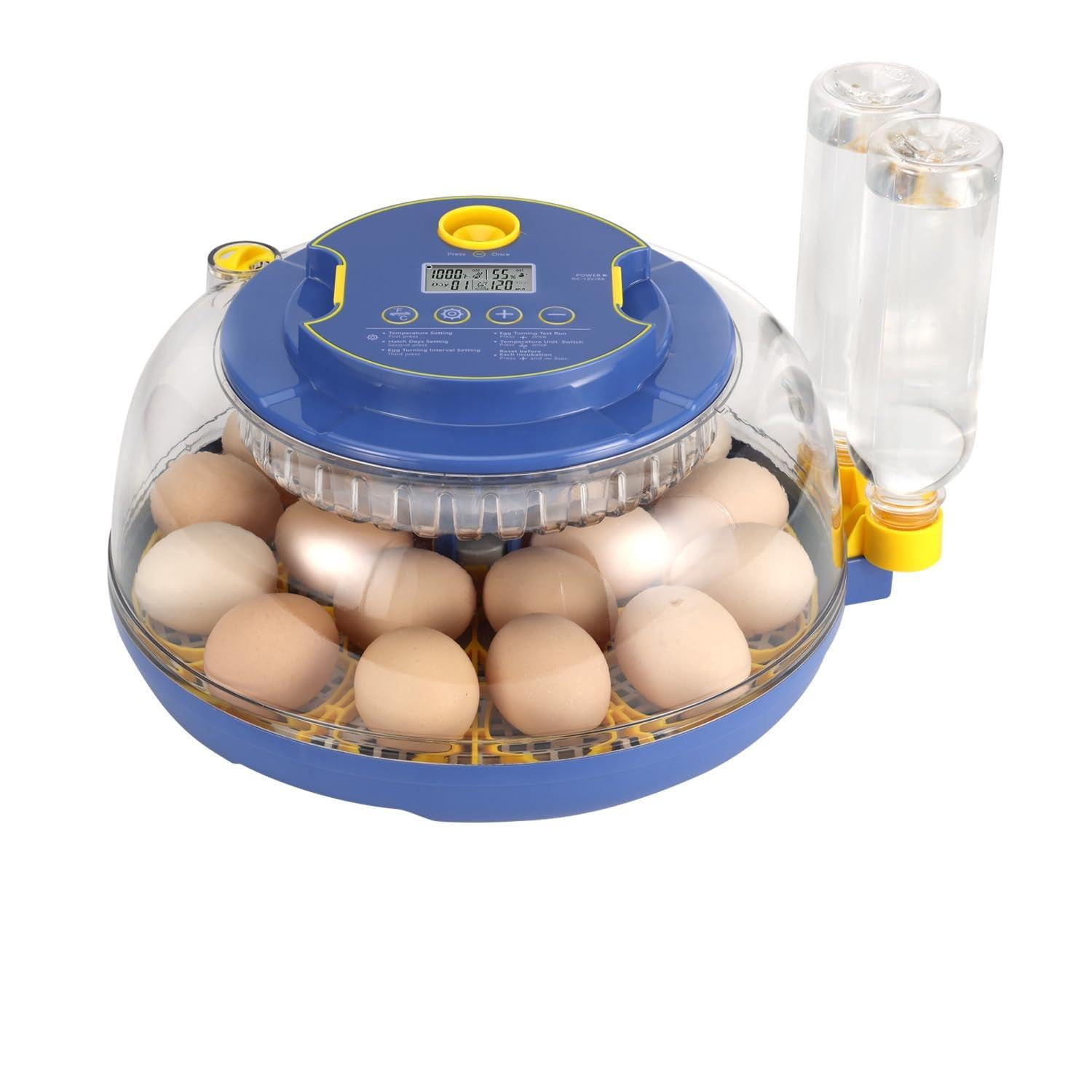 18Egg Automatic Egg Turner Incubator with Temp Control & 360&deg; Clear View Window, for Quail, Duck, Goose, Parrot Eggs, Precision Hatching & Easy Monitoring image number 3