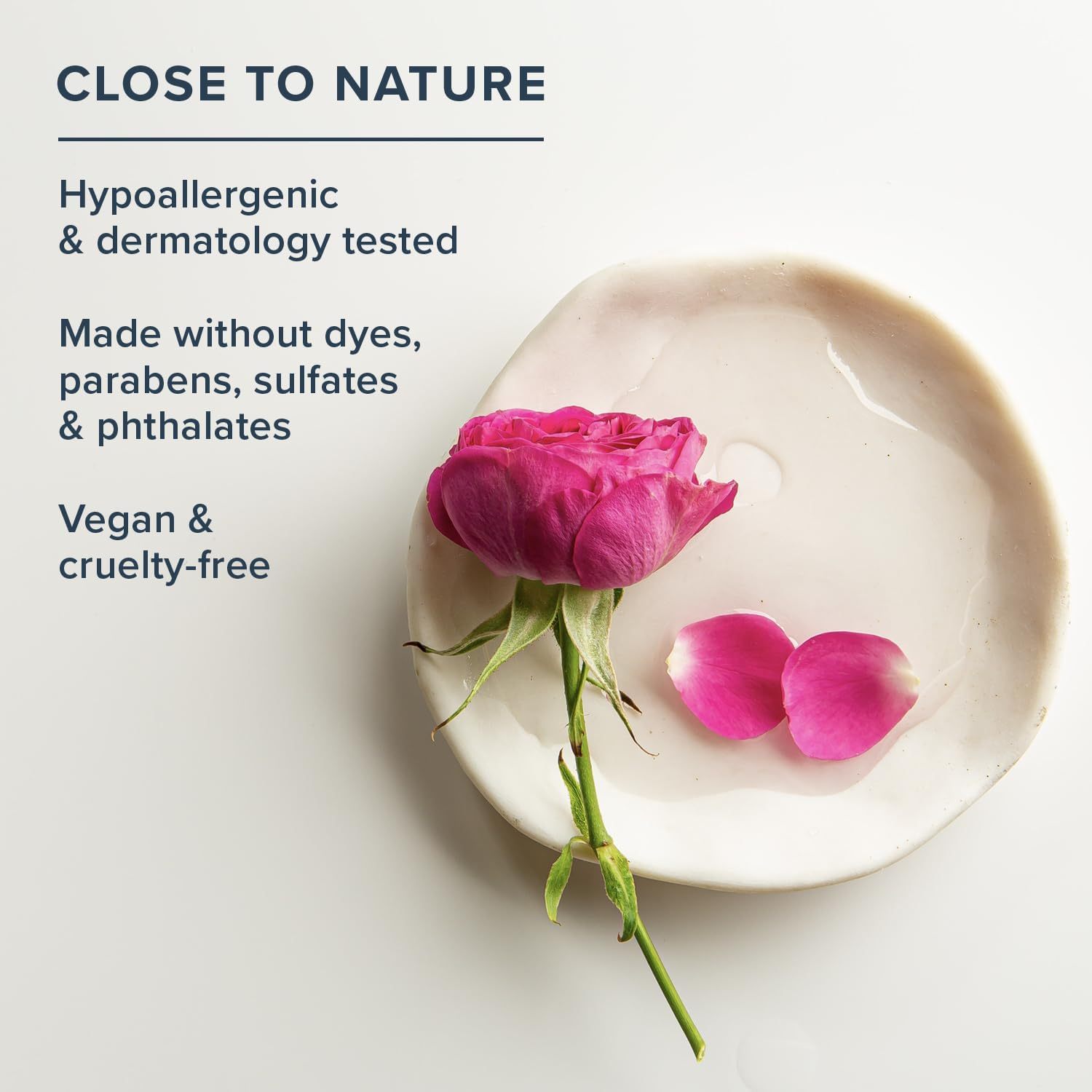 HERITAGE STORE Rosewater Facial Cleanser - Milk Face Wash Purifies and Nourishes W/Squalane, Rose Complex, Dry Skin to Combination Skin Care, Hypoallergenic, Ph Balanced, Vegan, 60-Day Guarantee, 4Oz image number 2