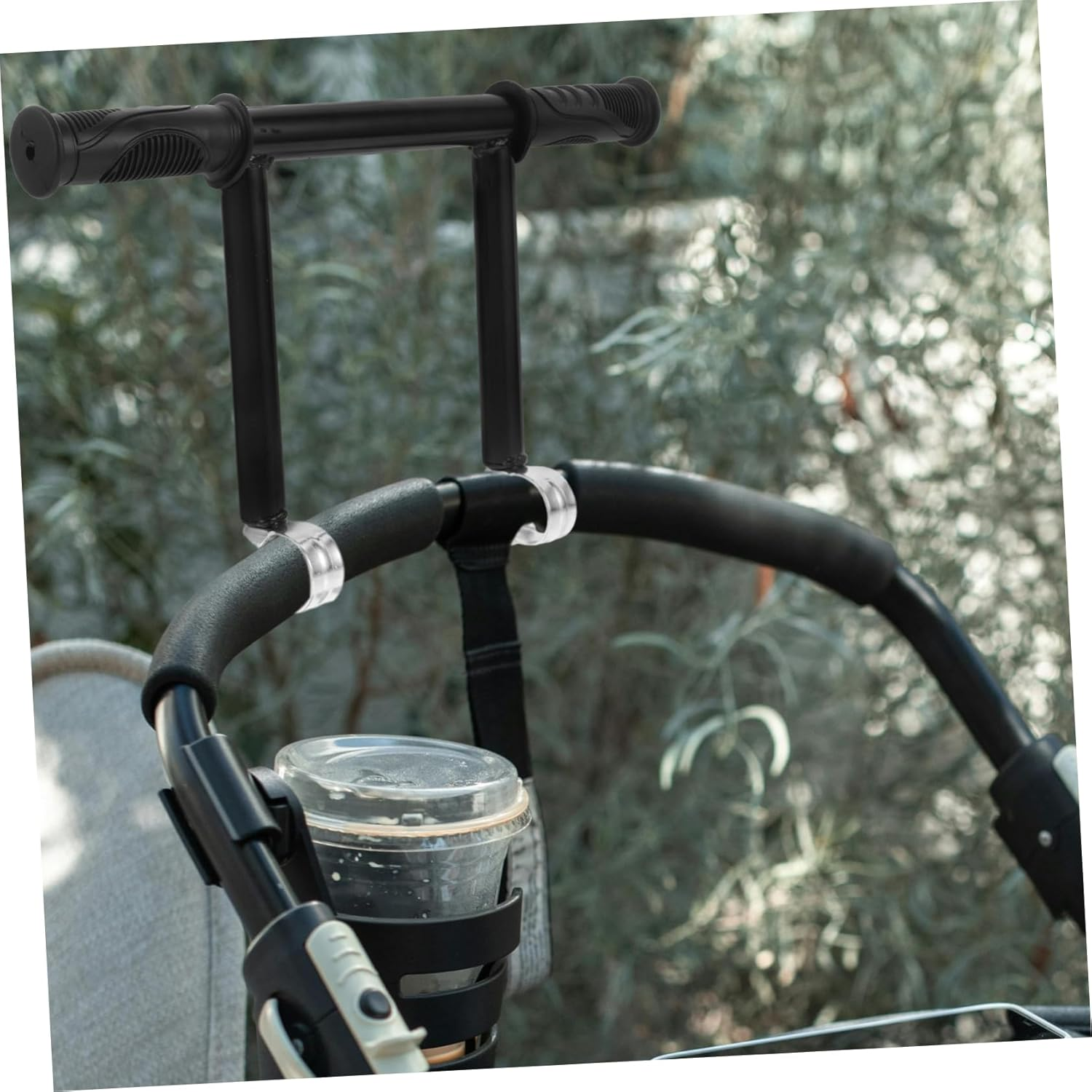 Iplusmile Stroller Handle Extender with Ergonomic Design Height for Comfortable Pushing Textured Grip for Stroller Accessory for Parents of All image number 2