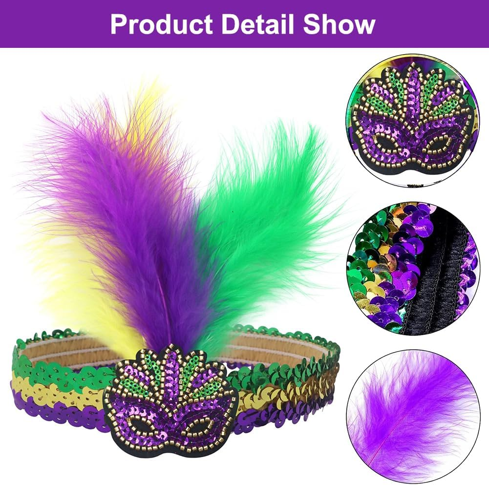 Carnival Headpiece, Colourful Feather Hair Bands, Feather Headband, Wedding Headpiece, Women'S Parrot Costume, Colourful Feathers Fascinator image number 6