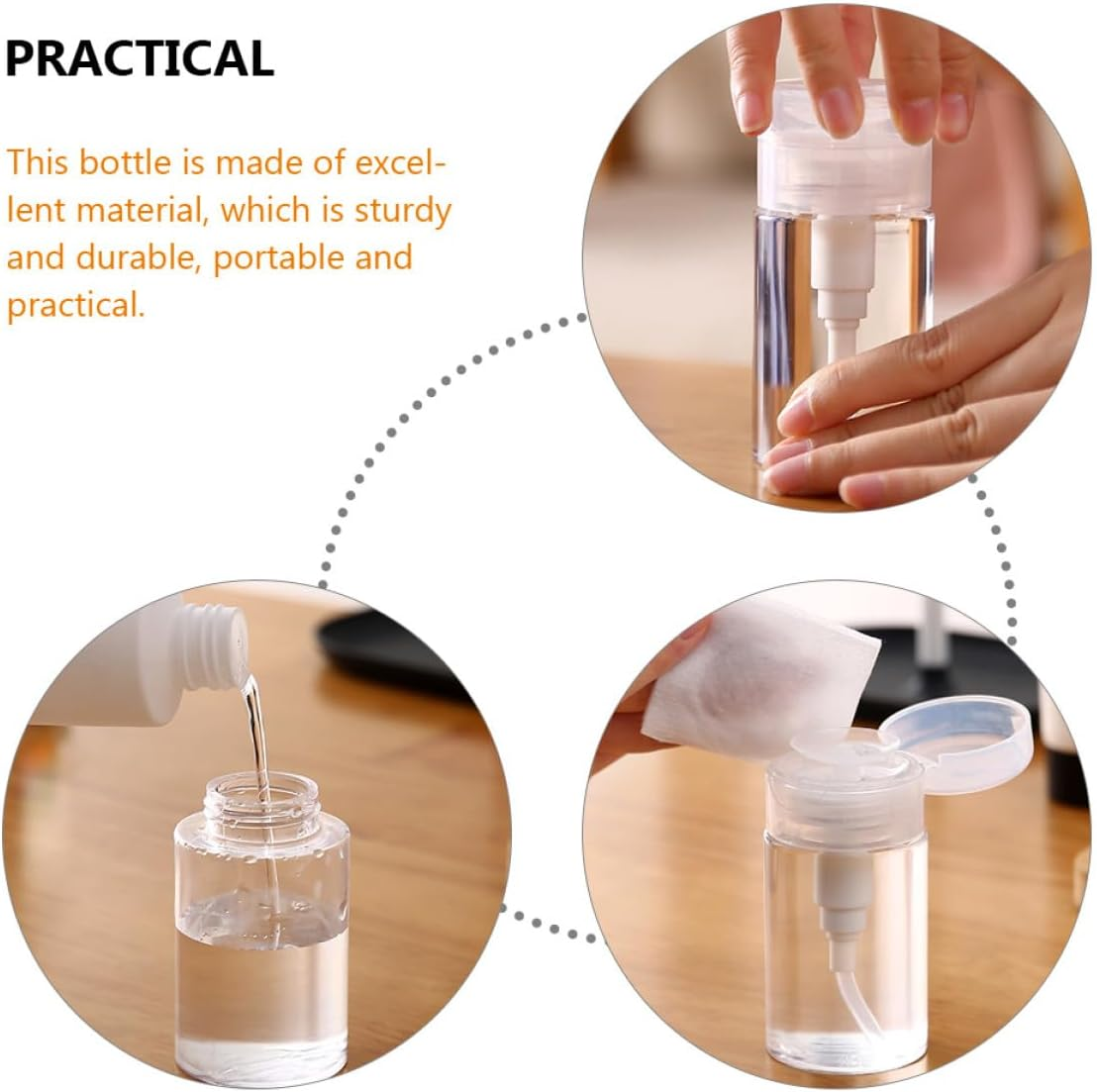 OSALADI 100Ml Travel Pump Bottle for Cosmetics Refillable Empty Lotion Container with Press Pump for Foundation and Skincare Storage image number 6