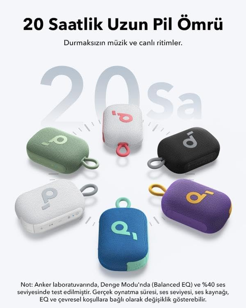 Soundcore by Anker, Select 4 Go, 20 Hours Ultra Playback Time, 5W Powerful Sound, IP67 Full Protection and Swimming, Lightweight and Strap Design, Easy to Carry, Wireless Stereo Pairing (TWS), Red image number 1