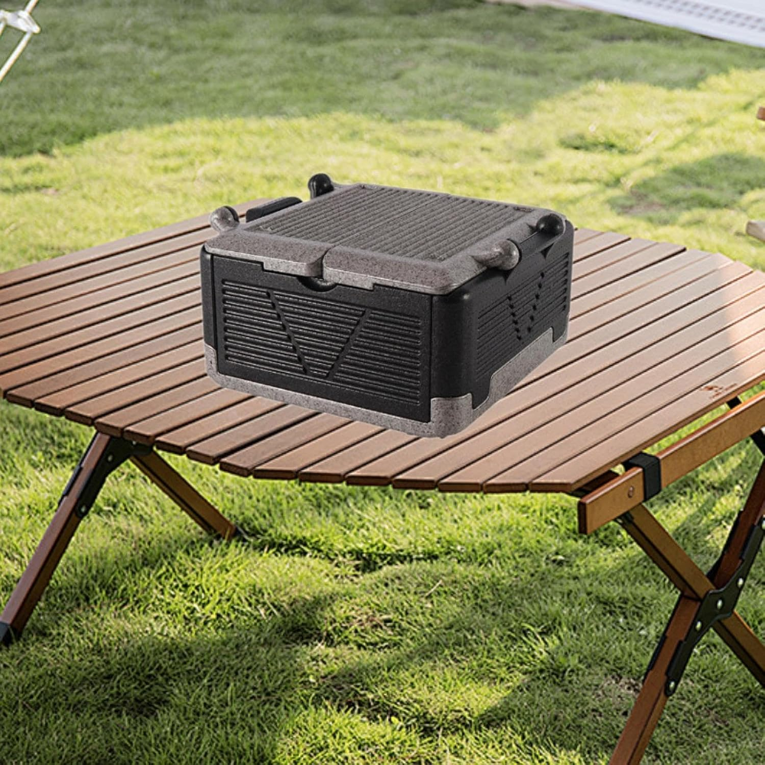 TENOL Food Thermal Box Foam Food Carrier Folding Keep Cold and Warm Storage Camping Cooler Insulated Ice Chest for Fishing Fishing image number 6