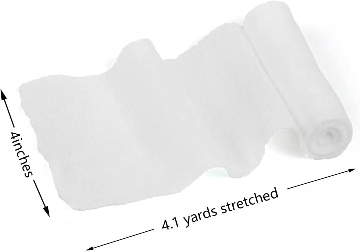 10 Roll Gauze Bandage Rolls Elastic Stretch Gauze Rolls Medical Gauze Stretch Roll Tape Self-Adherent Tape Pressure Wrap Bandage Rolls First Aid Tape Conforming Stretch Gauze Bandage Rolls,10Cmx4.5M image number 1