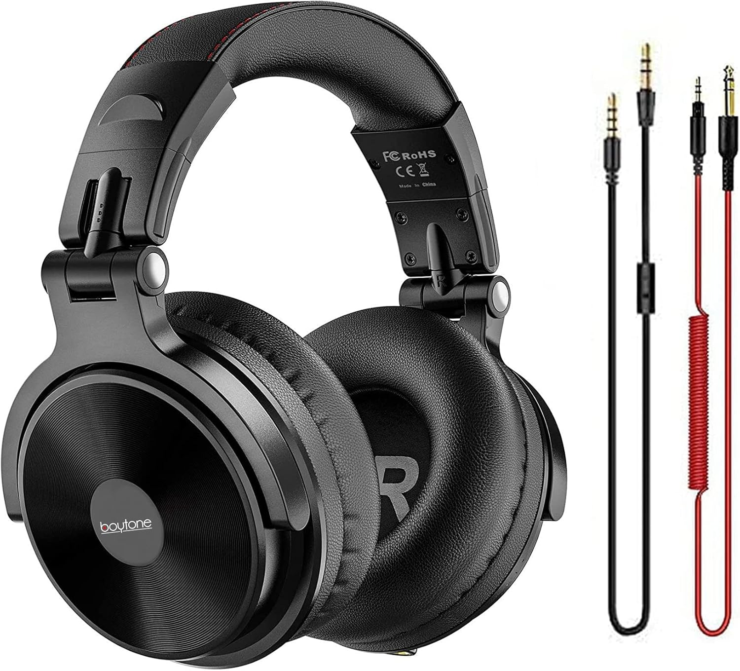 Boytone BT-10BK Wired over Ear Headphones Studio Monitor & Mixing DJ Stereo Headsets with 50Mm Drivers and 1/4 to 3.5Mm Audio Jack for Audio Mixer Computer, Phone, Guitar, Laptop, Amplifire image number 5