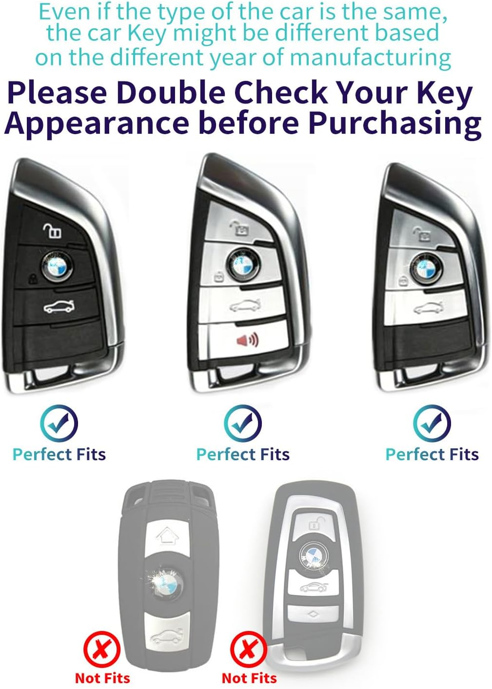 Creativity Suitable for BMW Key Fob Cover. Advanced Soft TPU Key Box Is Compatible with F30 F45 F55 G20 G30 X1 X3 X4 X5 X6 X7 3 5 6 7 8 M5 M6 GT Series Smart Key (Type B Pink Single Key Case) image number 1