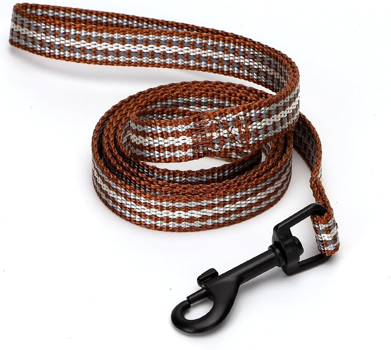 Reflective Nylon Dog Leash with High Strength and Visibility, Ideal for Safe Walks and Night Training. image number 4
