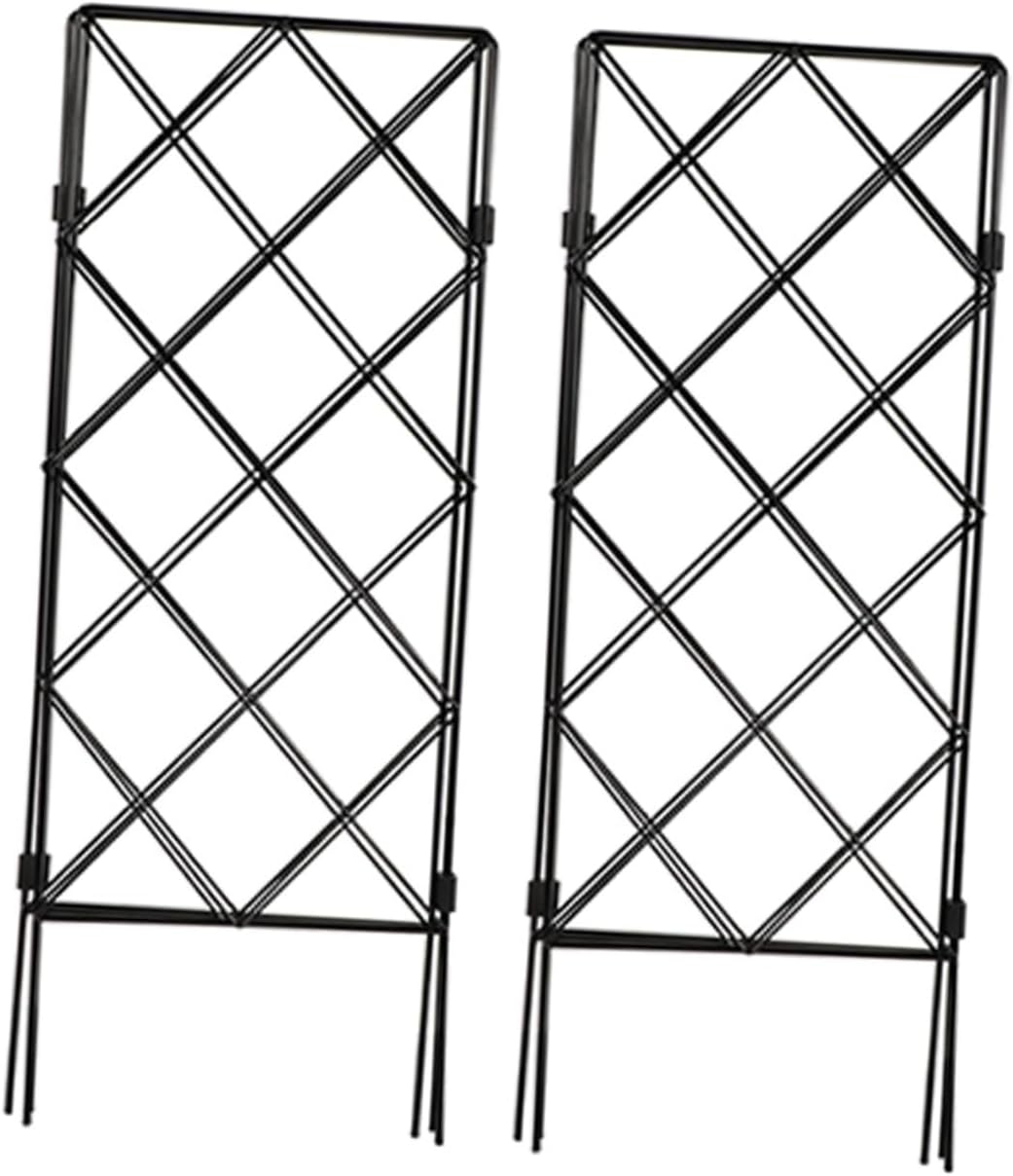 Gogogmee 2Pcs Gardening Support Bracket Iron Garden Trellis for Climbing Plants Tomatoes Cages for Garden Supplies Plant Trellis for Herb and Pot image number 2