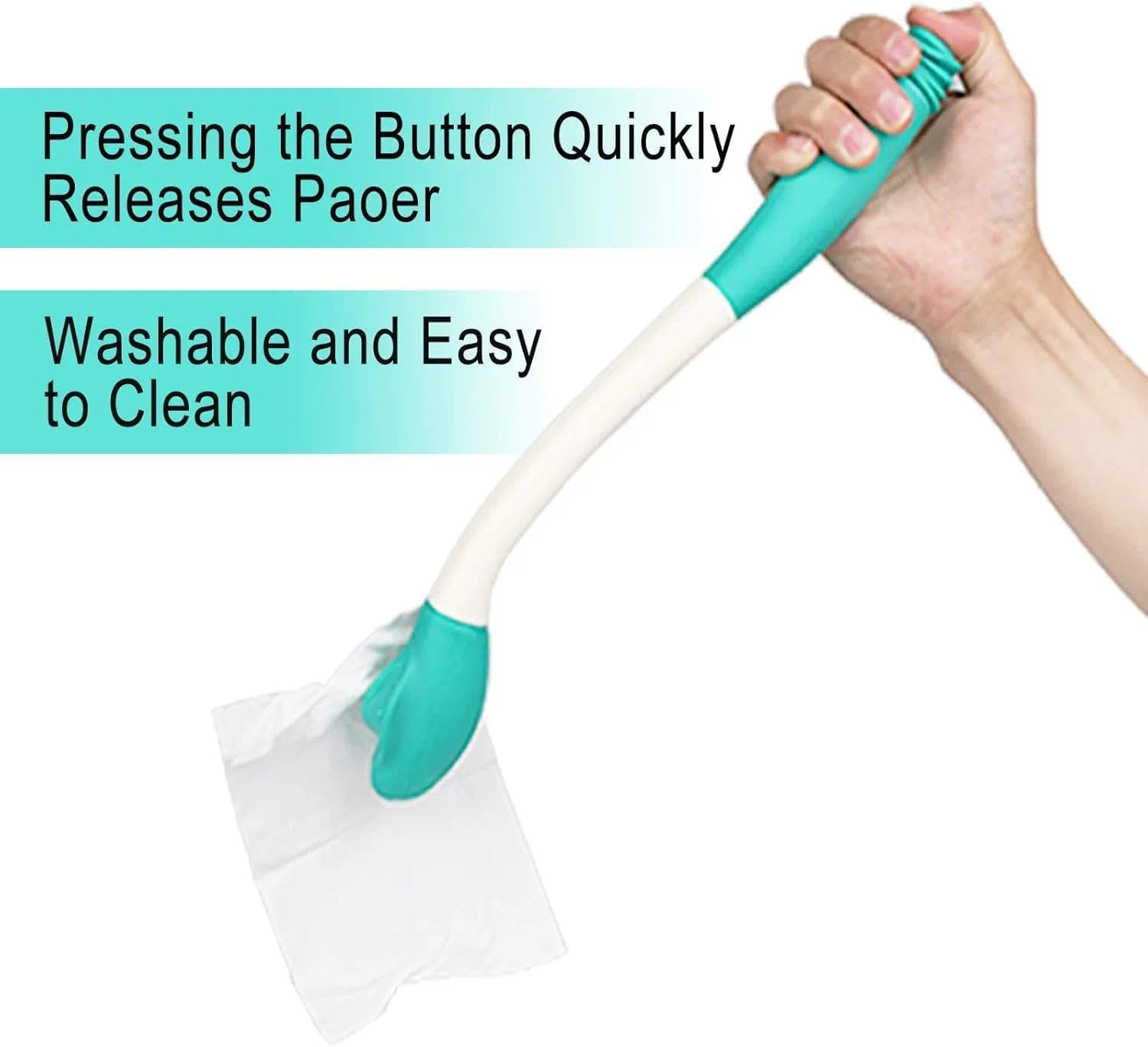Toilet Aid Self Wipe, Long Reach Comfort Wipe Tool for Seniors, Non-Slip Toilet Aide for Wiping Bottom, CRFY image number 2