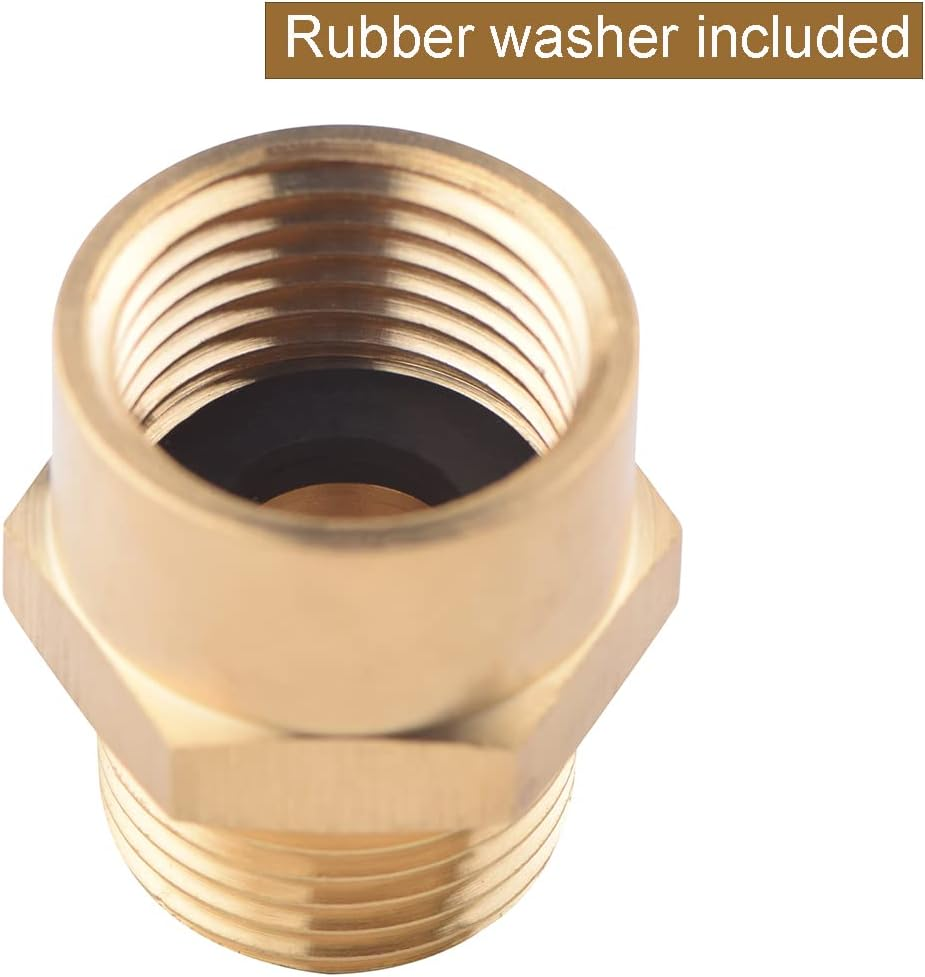 Tsinghwang 4 Pack G 1/2 (BSP) Female Thread to US 1/2 NPT Male Thread Brass Pipe Fitting Adapter,G to NPT Adapter 1/2 Inch Converter Connector image number 5