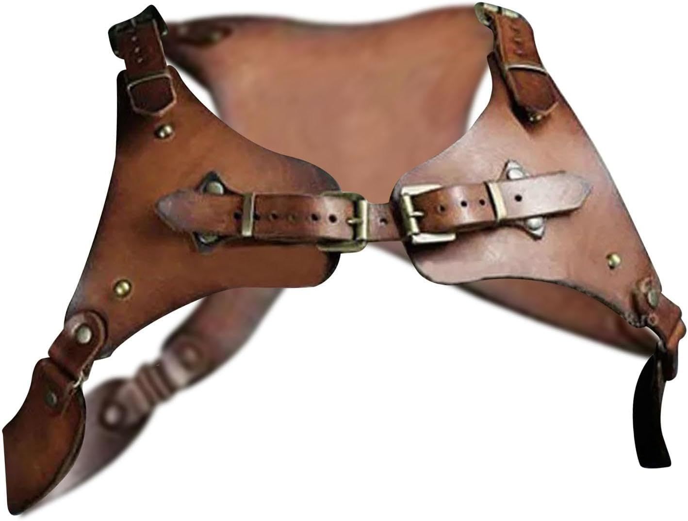 Perfeclan Medieval Body Chest Harness Shoulder Chest Armor PU Leather Adjustable Retro Costume Accessories for Nightclub Cosplay Knight image number 6