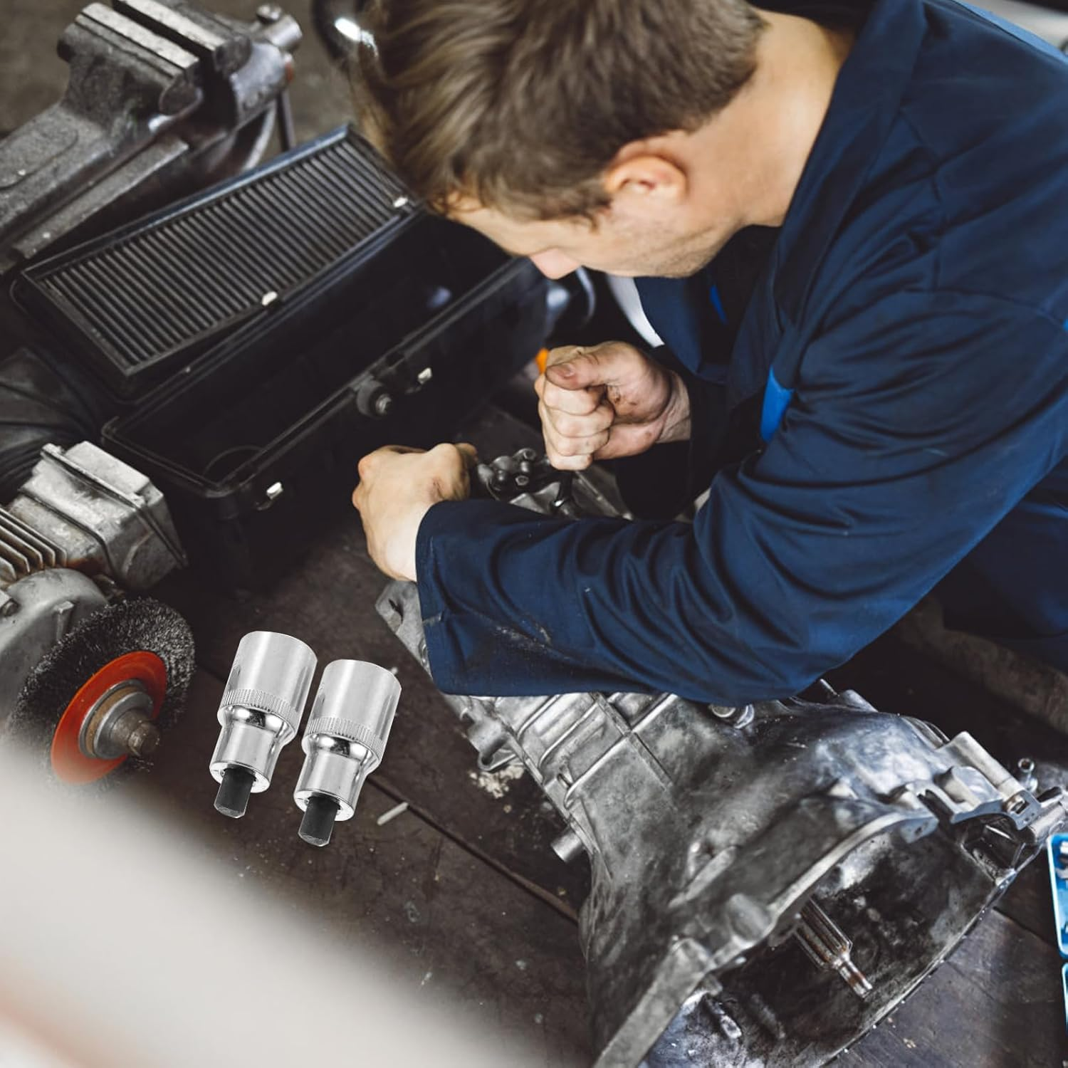 HOLIDYOYO 3Pcs Suspension Separator Spreader Tool and Strut Nut Socket Automotive Suspension Strut Separation Tool for Car Shock Absorber Remover Suitable for Steering and Repair Random Color image number 4