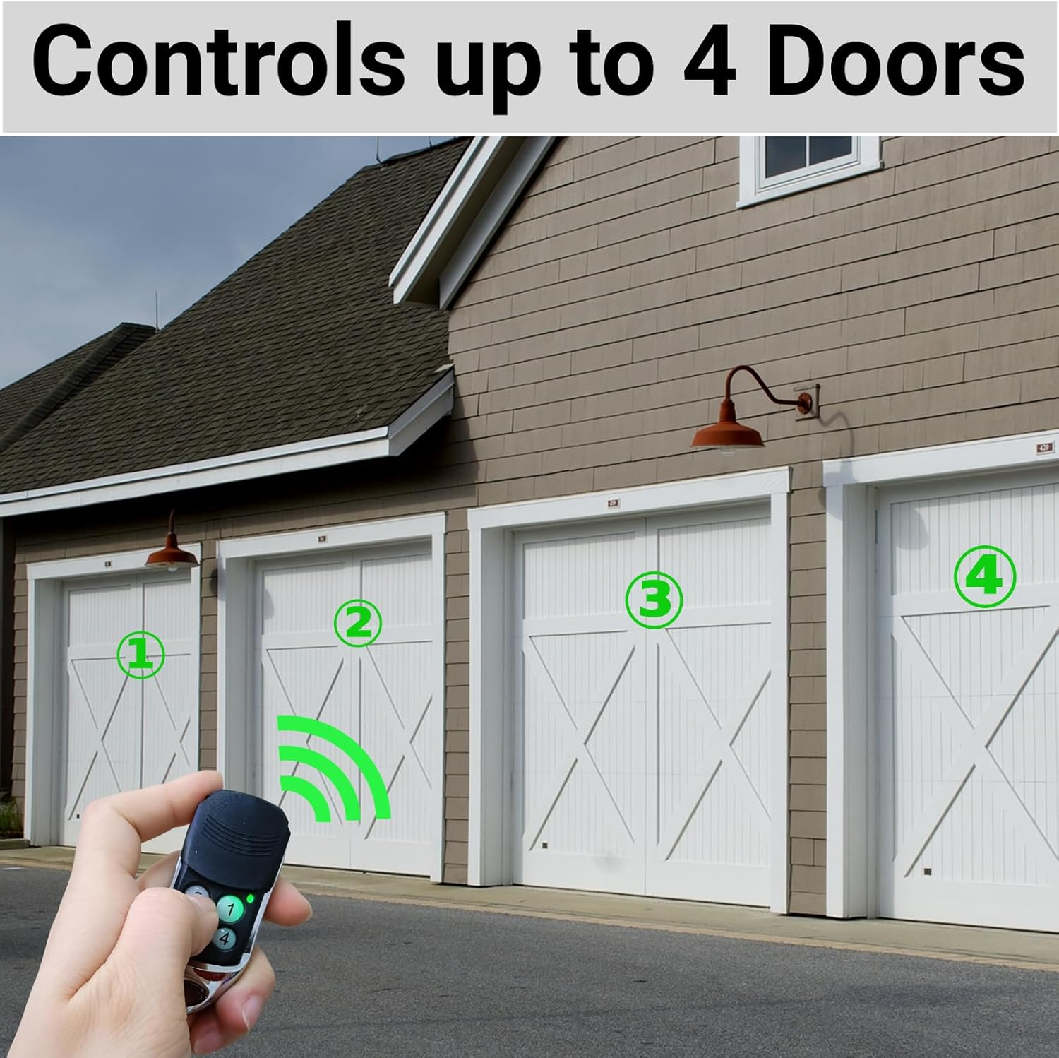 Gate/Garage Remote for PTX4 PTX-4 Garage Door Remote, Work for GDO-2V5 2V6 2V7 4V3 4V4 4V5 4V6 6V1 6V2 7V1 Openers, 433.92Mhz Rolling Code 4-Channel Transmitter (Black, 1 Pack)