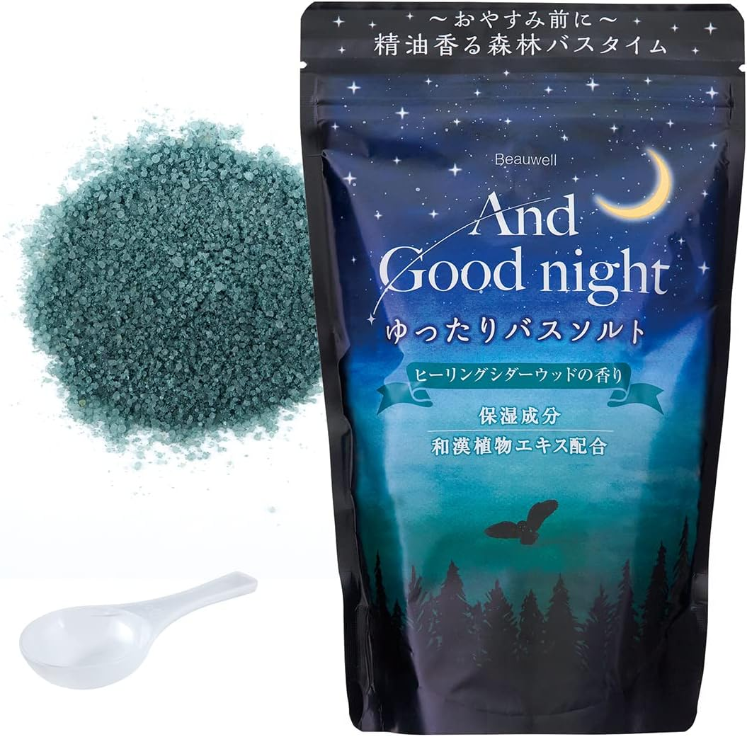 Beauwell and Good Night Loose Bath Salt, Healing Cedar Wood, 19.2 Oz (560 G), Large Capacity, Approx. 14 Loads and Good Night Bath Salts image number 3