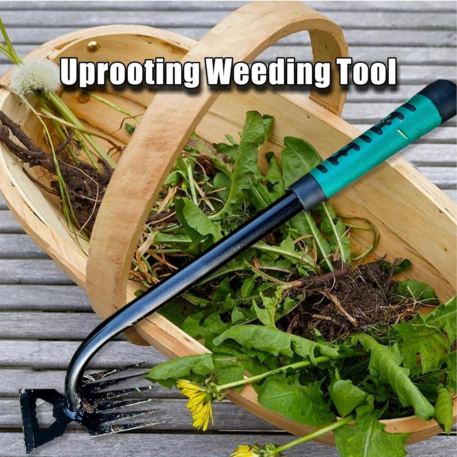 Weed Puller Tool-2Pcs Gardening Hand Weeder Tools, 2024 New Weeding Artifact Uprooting Weeding Tool, Manganese Steel Weed Removal Tool, 6 Teethes Dual Purpose Manual Weed Pulling Tool for Yard Gardenl image number 5