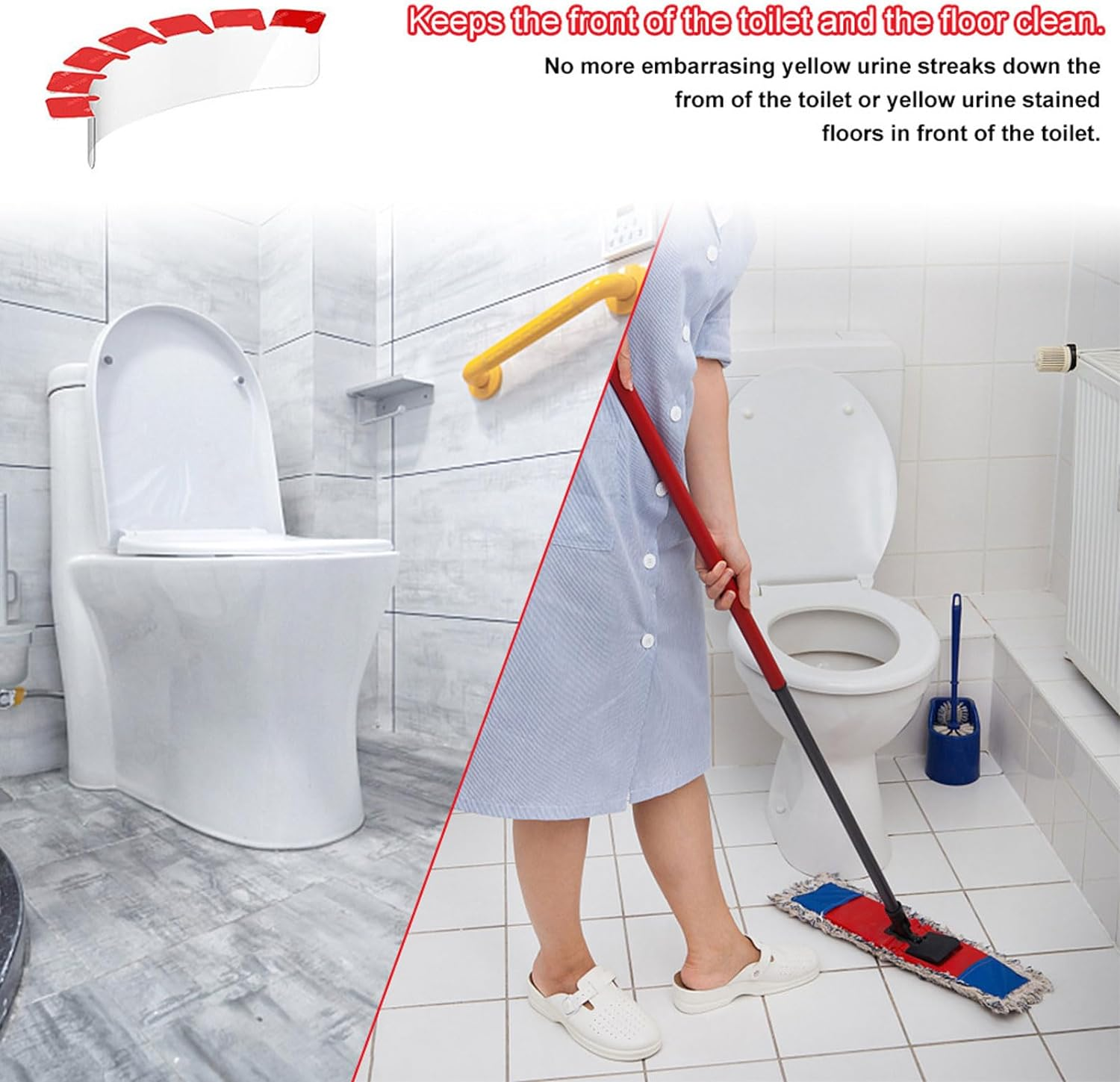 4 Sets Toilet Guard Prevents Kids and Adult from Peeing to Keep Toilet Clean, Pee Guard for Toilet, Potty Training Pee Guard with Strongest Stickiness image number 2