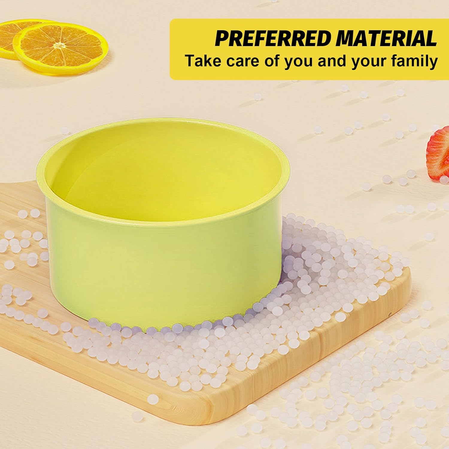 Silicone Moulds Cake Pan, Non-Stick Silicone Baking Moulds for Mini round Cakes, Cheesecake, Brownies, Desserts, Oven, Microwave & Dishwasher Safe (Yellow, 4Inch) image number 1