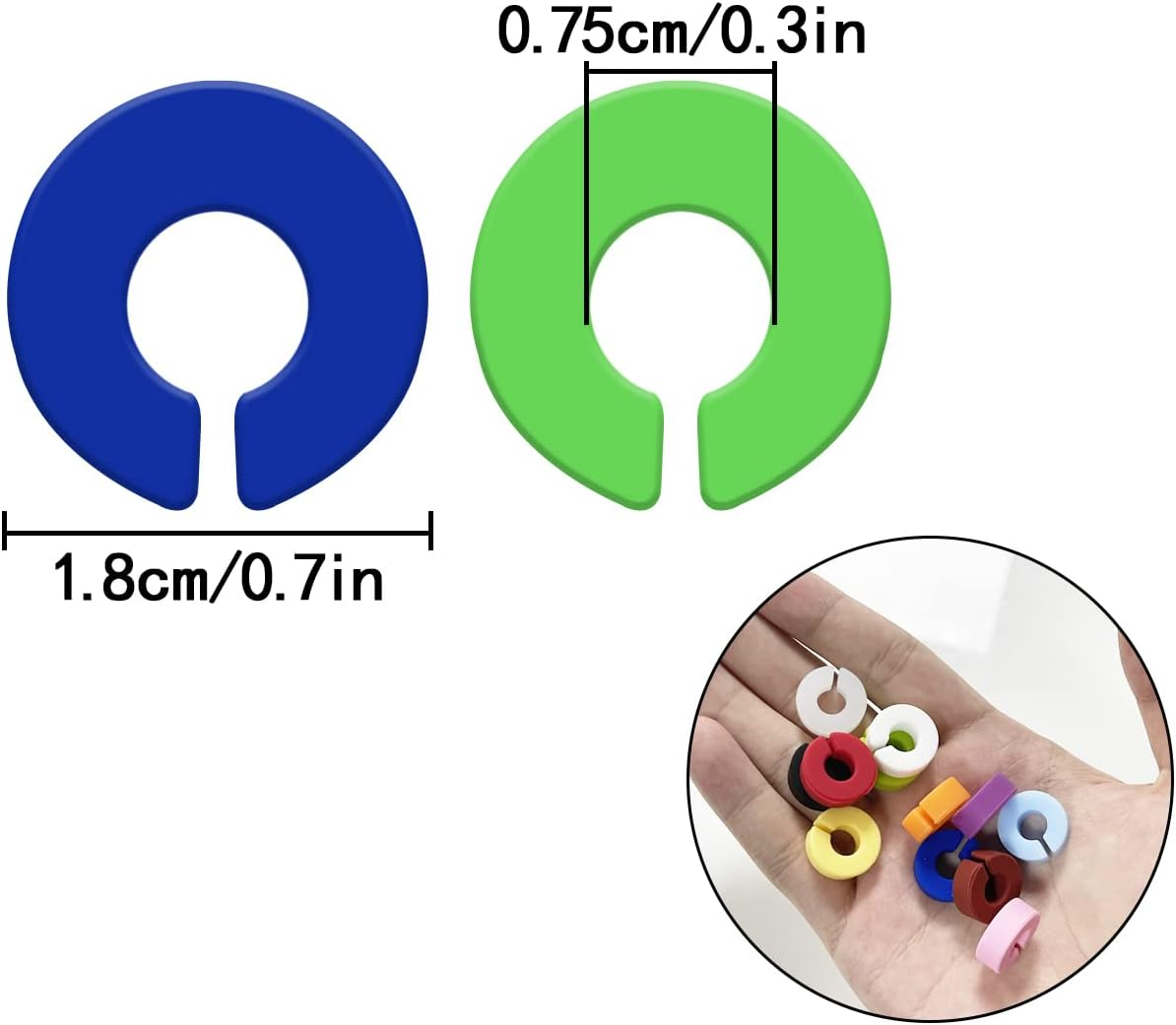 HAIKING Silicone Wine Glass Charms Markers, 12 Pieces Drink Markers for Glasses for Cocktails, Champagne, Martinis, Wine Glasses (12 Colors) image number 5