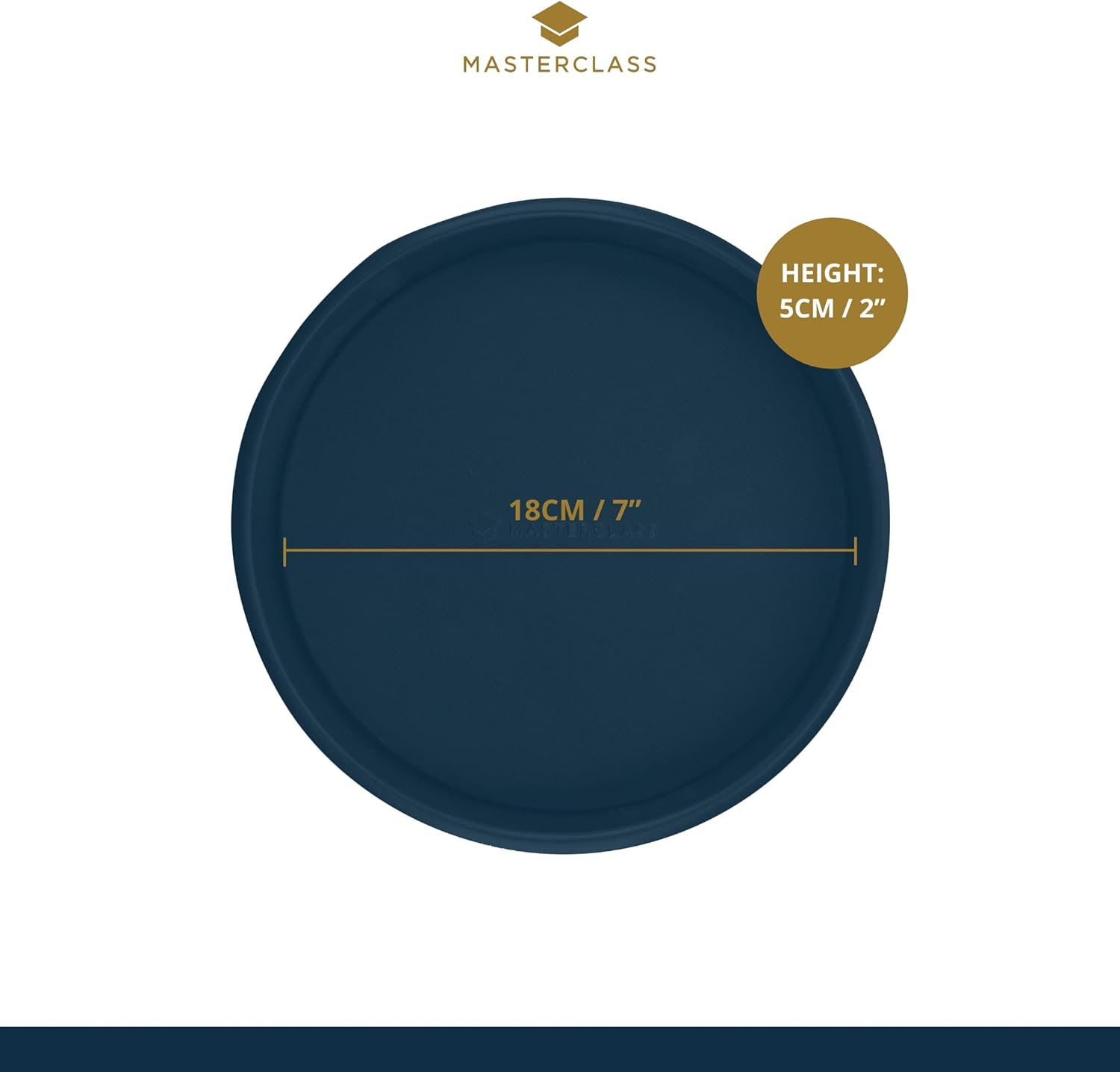 Masterclass KCMCHB22 18Cm Loose Based Sandwich Tin with PFOA Non Stick, Robust 1Mm Thick Carbon Steel, 7 Inch round Cake Pan, Grey image number 6