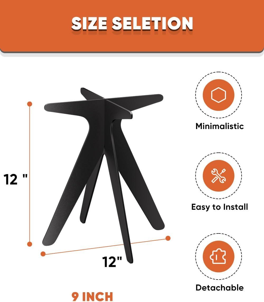 Mocomax Vertical Fire Pit Grate, Metal Portable Fire Place Log Grate, 12 Inch Firepit Top Section for Indoor, Outdoor Use, Low Smoke, High Heat image number 1