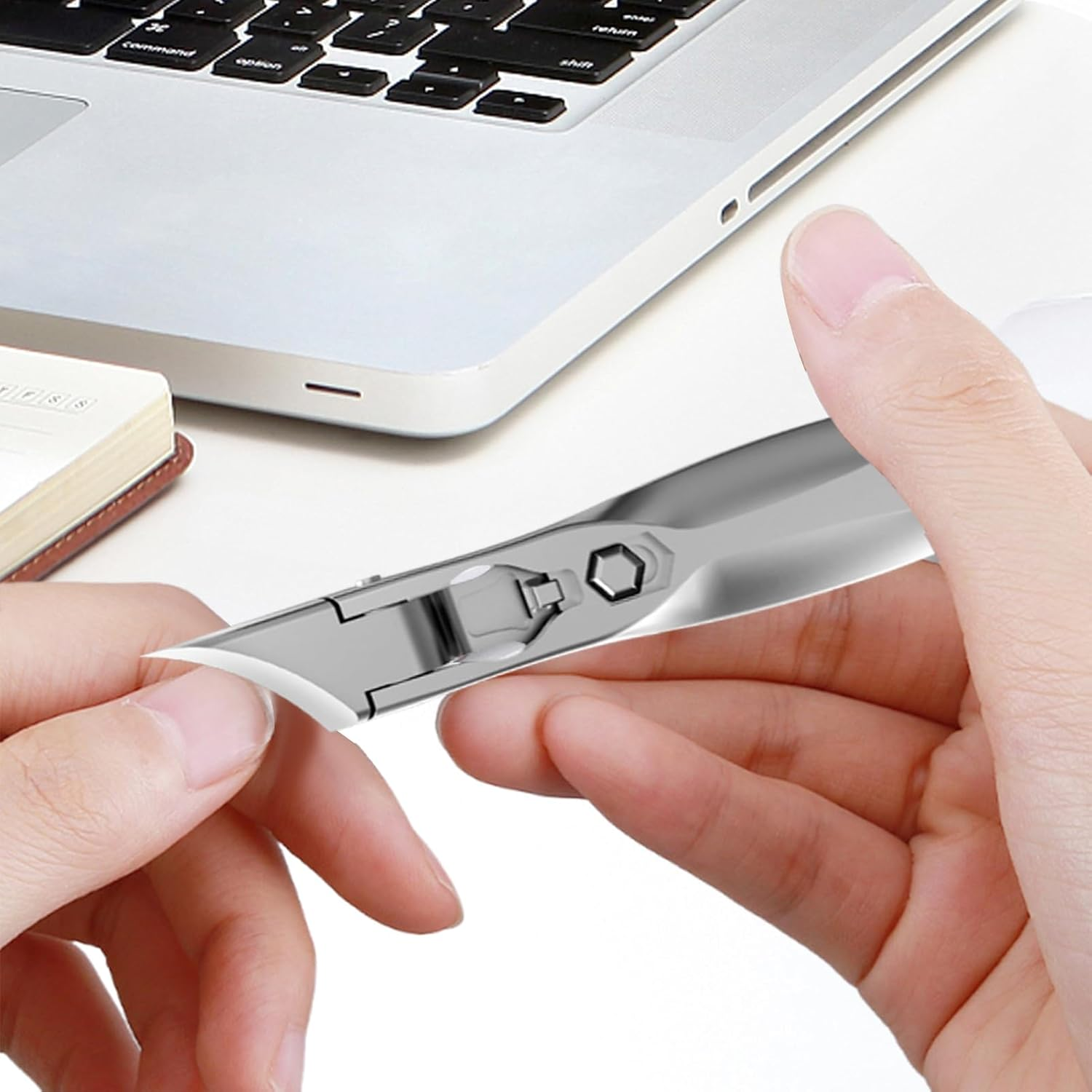 Quzente Professional Nail Clippers | Heavy Duty Nail Cutter - Beveled Anti-Splash Toenail Trimming Tool for Travel Office Home Daily Personal Care Routine Men Women Seniors image number 6