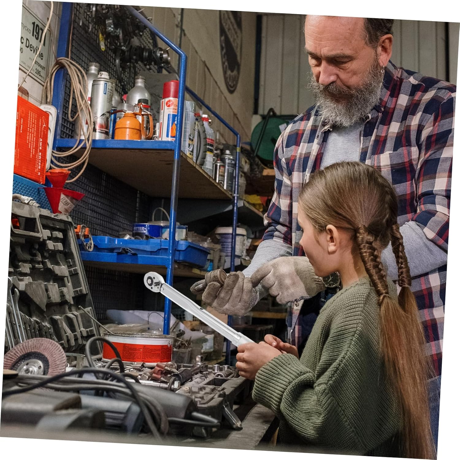 HOMSFOU Car Torque Wrench Drive for Tire Disassembly Torque Spanner Tool for Automotive Repair for Mechanics Use image number 3