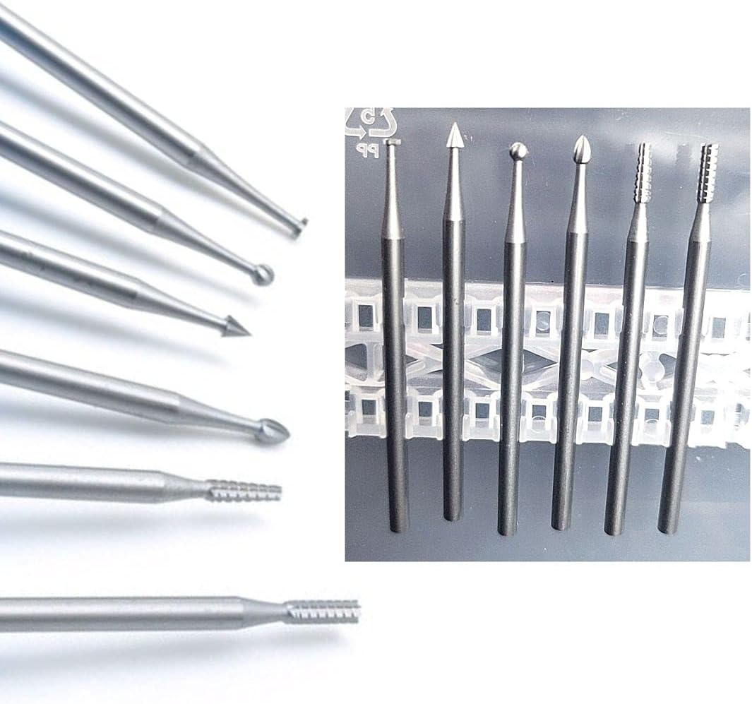 Natury Nails Set of 6 Tungsten Carbide Nail Router Bits Russian Manicure Pedicure