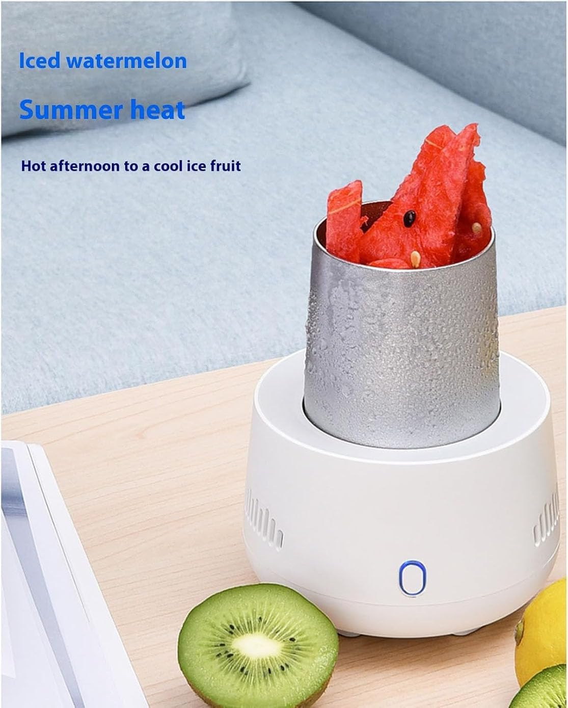 Smart Cold Beverage Machine, Instant Cooling Cup, Fast Cooling Cup, Mini Ice Maker Machine Electric Cooling Mug Smart Beverage Cooler Cup Mini Drink Chiller for Beer, Beverage, Can, Ice Cream, Coffee image number 4