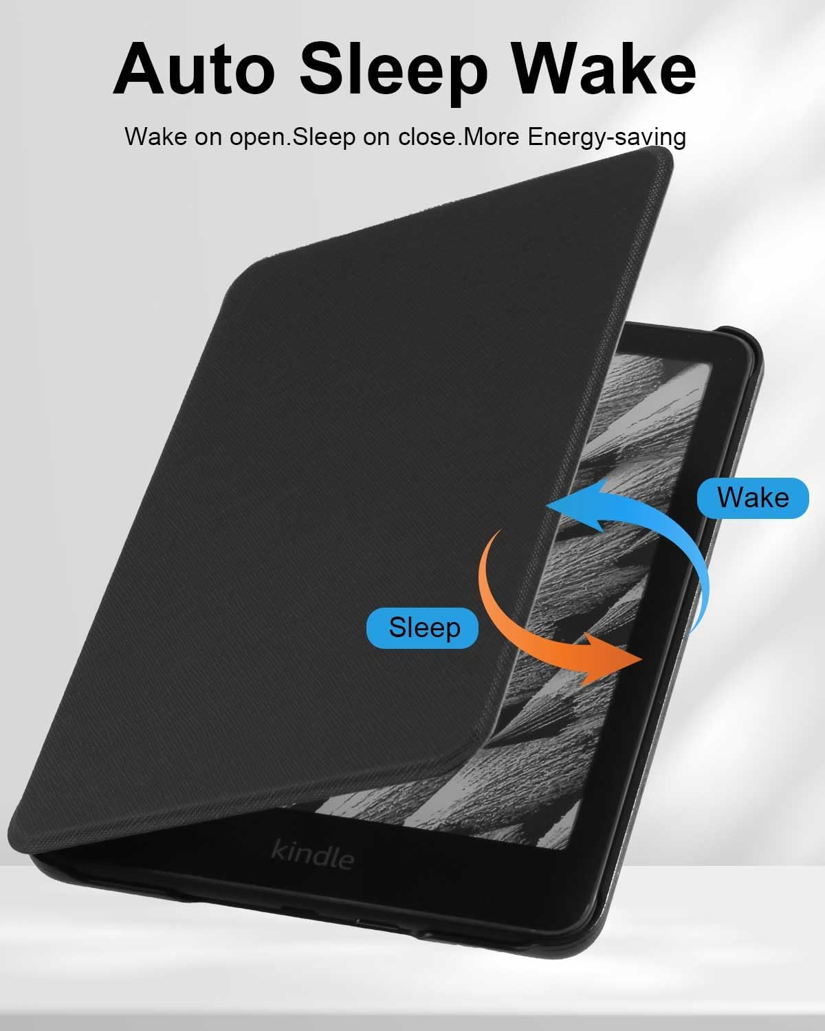 T Tersely Slimshell Case Cover for All-New Kindle 6" (11Th Generation, 2024/2022 Release, Model C2V2L3), Magnetic Shell Cover - Navy Blue - Blue image number 7