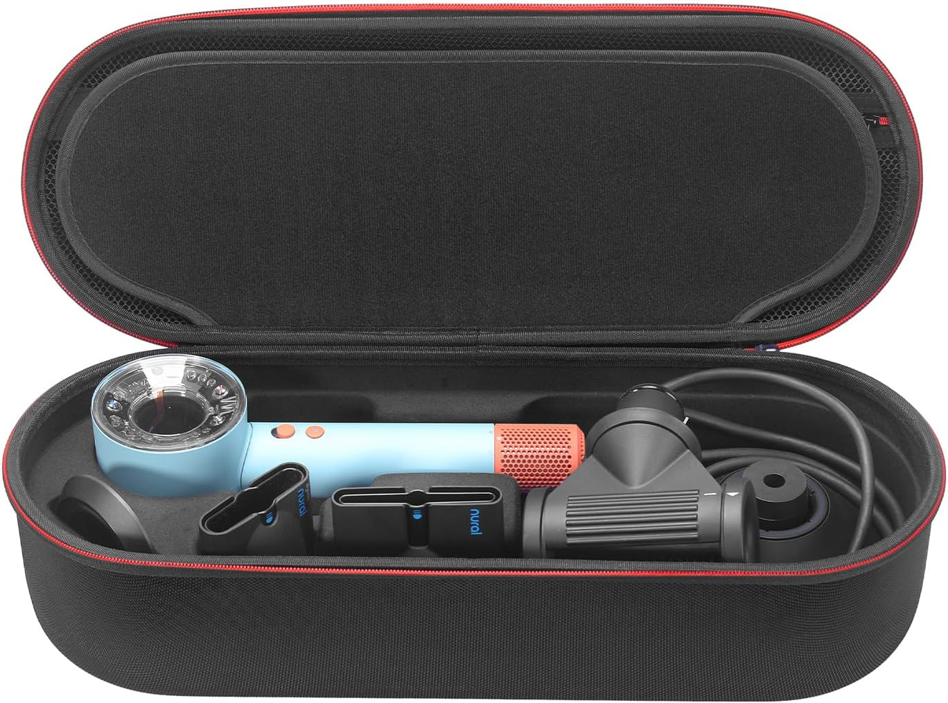 RLSOCO Case for Supersonic Hair Dryer, Supersonic Professional Storage Case, Holds Hair Dryer and Complete Attachments - Black (Cover Only) image number 4