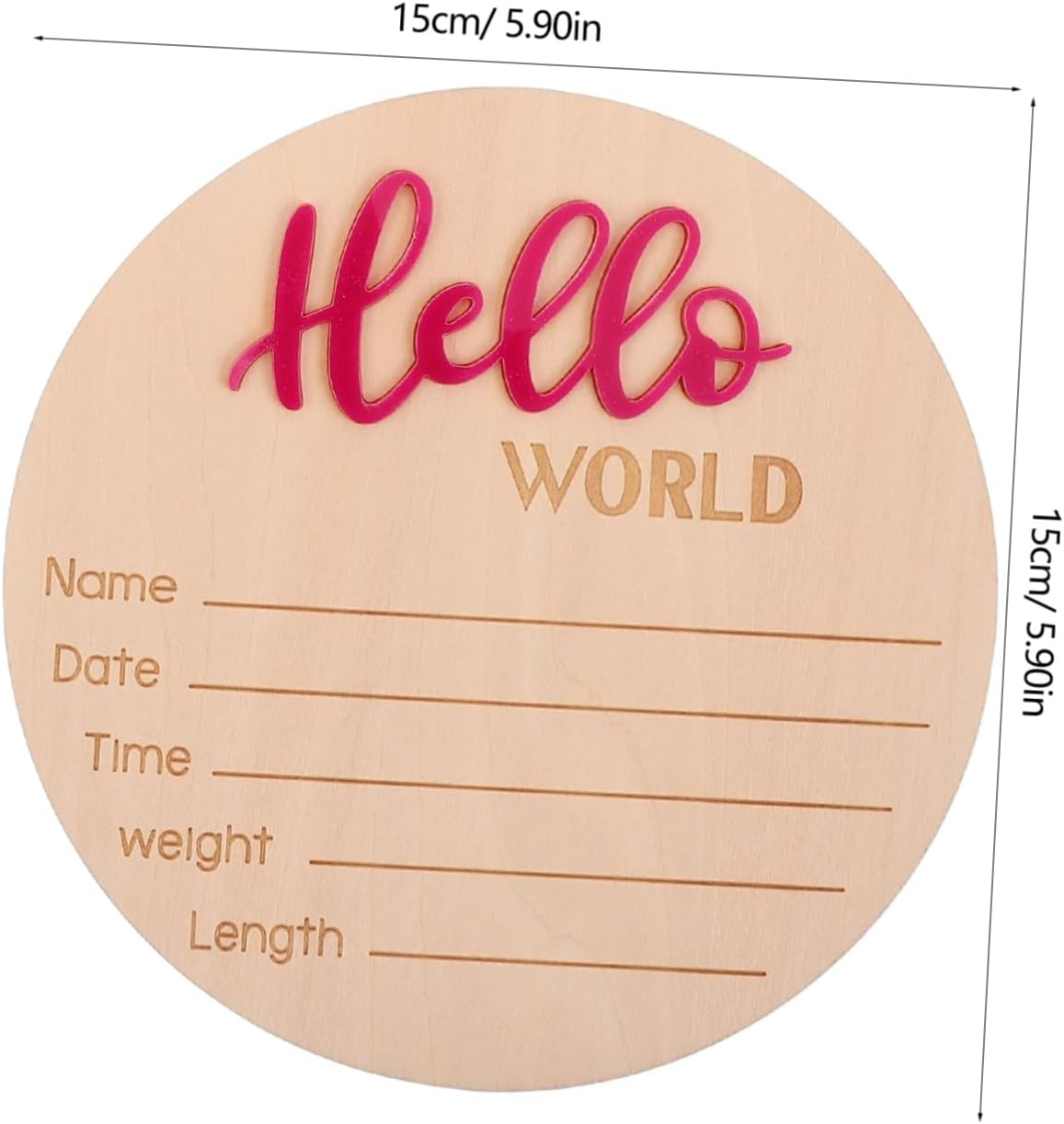 Abaodam 4Pcs Newborn Birth Sign Arrival Announcement Card for Boy Girl Nursery Decor image number 5