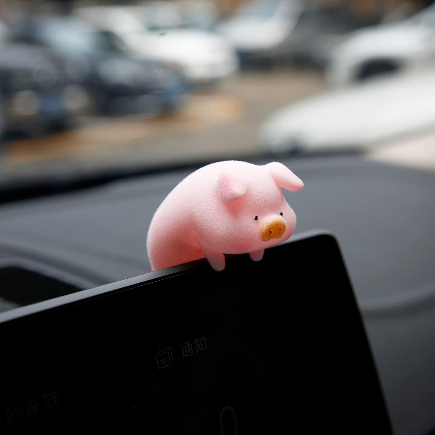 YGMONER LULU the Car Monitor Pig Decor - Cute Lucky Piggy Dashboard Companion for Car & Desktop Decorations (Piggy) - Piggy Pendant image number 5